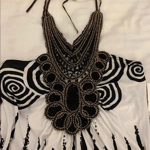 Black and white maxi dress